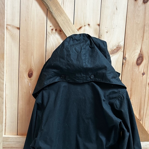 Filson Cover Cloth Mile Marker Coat - Small, Black. INCLUDES add-on Filson Hood. - Picture 10 of 16